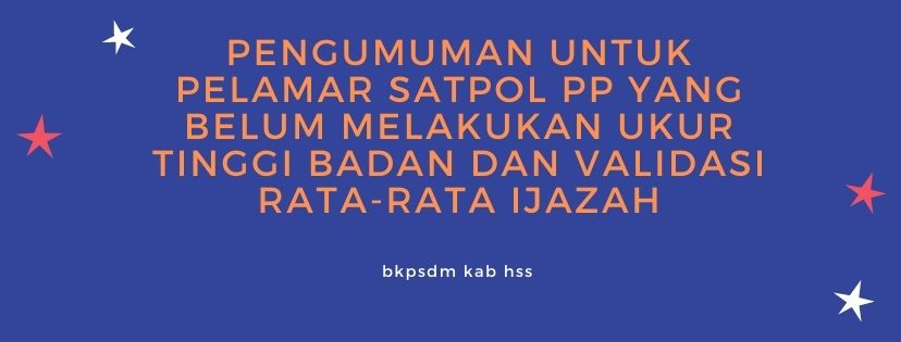 PENGUMUMAN SATPOL PP YG BELUM UKUR BADAN
