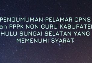 PENGUMUMAN PELAMAR CPNS Dan PPPK NON GURU KABUPATEN HULU SUNGAI SELATAN YANG MEMENUHI SYARAT
