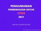PENGUMUMAN PEMBERKASAN CPNS TAHUN 2021 KAB HSS