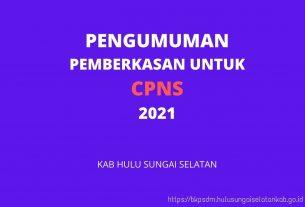 PENGUMUMAN PEMBERKASAN CPNS TAHUN 2021 KAB HSS